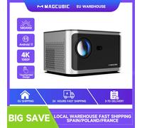 Magcubic 580ANSI proiettore Android 11 4K 1080P Wifi6 controllo vocale Allwinner H713 messa a fuoco elettronica BT5.0 Home Projetor HY350 Pro