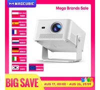 Magcubic HY450MAX Proiettore Portatile da Esterno 1100ANSI 1080P con Autofocus, Android 14, WiFi6, Supporto 8K, Mini Proiettore Beam