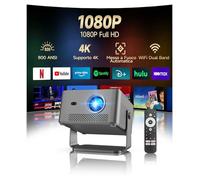 Magcubic Proiettore 4K, 1080P Nativo Proiettore Portatile 800ANSI con WiFi Bluetooth, TV Stick Integrato, Messa a Fuoco Automatica Correzione Trapezoidale, Rotazione 180°, Mini Projector HY450GT