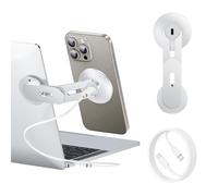 MAGDIGITEH MagSafe, supporto magnetico per telefono portatile, 15 W, caricabatterie wireless veloce per iPhone 16/15/14/13/12 e tutti i telefoni Tesla, supporto laterale regolabile a 180° per monitor