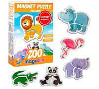 Puzzle magnetico per bambini MAGDUM Animali Zoo - 6 Grande puzzle bambini 3 anni - Magneti bambini - Calamite bambini - Mini puzzle - Puzzle magnetico - Puzzle per bambini - Puzzle 3 anni