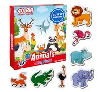 magdum Magneti Bambini Animali - 40 Grandi Calamite Frigorifero - Giochi educativi - Giochi Bambini 3 Anni - Animali Fattoria per Bambini - Calamite Bambini - Giochi magnetici per Bambini