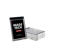 Mage Tech 35pt Card Holder per giochi TCG - Supporta carte con protezione, protezione UV, scatola espositiva trasparente per MTG, PTCG, OPCG, Lorcana e più - Nero