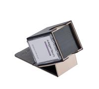 Mage Tech Adventurer [Hero] Scatola mazzo modulare - adatta a 99 carte con doppia bustina - Include supporto Avatar - Ultra-resistente, espandibile - MTG Commander/EDH & altro - Nero/Oro Pallido