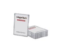 Mage Tech Avatar - Confezione da 5 custodie rigide in policarbonato trasparente per carte TCG con maniche, etichetta a scatto per deck box Adventurer (laterale/posteriore), si adatta all'interno