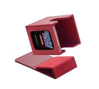 Mage Tech Commander Deck Box Lite - Display per carte con mini porta carte a scatto e copertura rimovibile, adatta a oltre 100 carte a manica singola, ideale per MTG, PTCG, OPCG, SWU e altro (rosso)