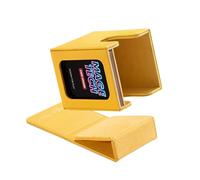 Mage Tech Commander Deck Box Lite - Espositore per carte con porta carte a scatto e copertura rimovibile, adatta a oltre 100 carte a manica singola, ideale per MTG, PTCG, OPCG, SWU e altro (giallo)