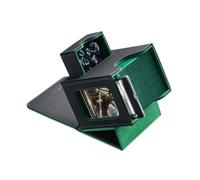 Mage Tech Commander Deck Box per MTG - Design Brevettato, Vetrina Commander, Adatta a 100 Carte Double-Sleeve, Porta Carte Magnetico da 35pt & Vassoio per Dadi - Nero/Verde