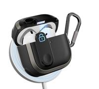 MAGEASY Design per AirPods 4 Custodia - Robusta custodia per AirPods 4 con serratura | Funziona con cavo e ricarica wireless (solo AirPods 4 con ricarica ANC in modalità wireless) | Include