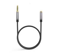 MaGeek Cavo Prolunga Jack 3,5mm, (1,0 Metro) 4 Poli Cavetto Estensione, Maschio a Femmina per Cuffie Beats, iPhone, iPod, iPad, Car Audio, Home Stereo e Altro (Nero)
