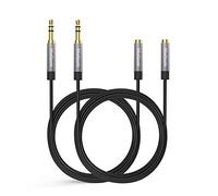 MaGeek Cavo Prolunga Jack 3,5mm (3,0 Metri, 2-Pezzi) 4 Poli Cavetto Estensione, Maschio a Femmina per Cuffie Beats, iPhone, iPod, iPad, Car Audio, Home Stereo e Altro (Nero)