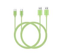 MaGeek® Cavo USB Tipo-C a USB 2.0 (2 Pezzi)(1,8m) extra lungo per Samsung Galaxy S9+,S9, S8, S8+, Nexus 6P, LG G6, New MacBook, Google Pixel XL, Huawei P9 P10 e più (Verde)