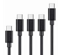 MaGeek® Cavo USB Tipo-C a USB 2.0 (5 Pezzi)(0,3m*1, 1,0m*3, 1,8m*1) per Samsung Galaxy S9+,S9, S8, S8+, Nexus 6P, LG G6, New MacBook, Google Pixel XL, Huawei P9 P10 e più (Nero)