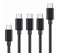 MaGeek® Cavo USB Tipo-C a USB Tipo-C 2.0 (5 Pezzi)(0,3m*1, 1,0m*3, 1,8m*1) per Samsung Galaxy S9+,S9, S8, S8+, Nexus 6P, LG G6, New MacBook, Google Pixel XL, Huawei P9 P10 e più (Nero)