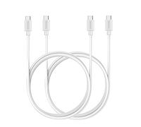 MaG avo USB Tipo-C a USB Tipo-C 2.0 extra lungo (2 Pezzi)(1,8m) per Samsung Galaxy S9+,S9, S8, S8+, Nexus 6P, LG G6, New MacBook, Google Pixel XL, Huawei P9 P10 e più (Bianca)