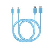 MaGeek® [Confezione da 2 1,8m Extra Lungo Premium Micro USB cavo ad alta velocità USB 2.0 cavo di sincronizzazione e ricarica per Samsung, HTC, Sony, Motorola, LG, Google, Nokia e More (Blu)