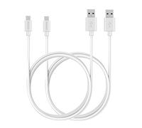 MaGeek® [Confezione da 2 1,8m Premium Strada Micro USB cavo ad alta velocità USB 2.0 Sync e cavo di ricarica per Samsung, HTC, Sony, Motorola, LG, Google, Nokia e More (Bianca)