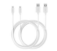 MaGeek® [Confezione da 2 3,0m Premium Super Strada Micro USB cavo ad alta velocità USB 2.0 Sync e cavo di ricarica per Samsung, HTC, Sony, Motorola, LG, Google, Nokia e More (Bianca)