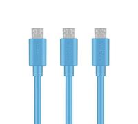 MaGeek® [Confezione da 3 1,0m Premium Micro USB Cavi ad alta velocità USB 2.0 di Sincronizzazione e Ricarica Cavi per Samsung, HTC, Sony, Motorola, LG, Google, Nokia e More (Blu)