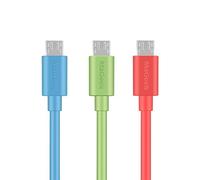MaGeek® [Confezione da 3 1,0m Premium Micro USB Cavi ad alta velocità USB 2.0 di Sincronizzazione e Ricarica Cavi per Samsung, HTC, Sony, Motorola, LG, Google, Nokia e More (Blu+Verde+Rosa)