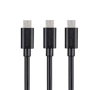 MaGeek® [Confezione da 3 1,0m Premium Micro USB Cavi ad alta velocità USB 2.0 di Sincronizzazione e Ricarica Cavi per Samsung, HTC, Sony, Motorola, LG, Google, Nokia e More (nero)
