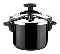 MAGEFESA 01OPCASTN06 01OPCASTN06-Pentola a Pressione Tradizionale Modello Castell Nero 6L, Acciaio Inossidabile