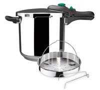 Magefesa DYNAMIC - Pentola Fast Express + Cestello, Acciaio Inossidabile 1810, Efficienza Energetica, Tutti i Tipi di Fornelli, Induzione