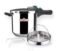 Magefesa DYNAMIC - Set Pentola a Pressione Rapida da 6L + Cestello, Acciaio Inossidabile 18/10, Efficienza Energetica, Per Tutti I Tipi Di Piani Cottura, Induzione