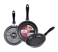 Magefesa Gransasso Set 3 Padelle Antiaderenti in Pietra per Induzione 20-24-28cm