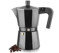 Magefesa Kenia - Caffettiera Moka, 3 Tazze, 150ml, Alluminio Smaltato, per Cucine a Gas, in Vetroceramica ed Elettriche, NON Adatta per Induzione