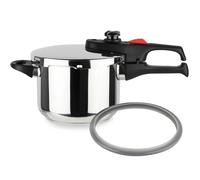 Magefesa Practika Plus - Pentola Quick Express da 3,2 litri + guarnizione in silicone, acciaio inossidabile 18/10, sensore di pressione, per induzione, risparmio energetico