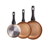 Magefesa - Set di 3 padelle K2 Gransasso, da 20, 24, 28 cm, con rivestimento in pietra granito, antiaderenti, prive di PFOA,