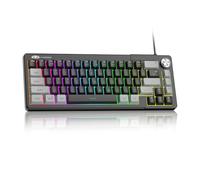 MageGee Mini tastiera da gioco 60%, tastiera ultra-compatta a 68 tasti retroilluminata RGB, TS68 ergonomica, impermeabile, meccanica, tastiere per computer da ufficio per PC, Mac, PS4, Xbox ONE Gamer