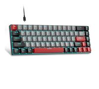 MageGee MK-Box - Tastiera meccanica da gioco portatile al 60%, retroilluminata a LED blu, compatta, con 68 tasti, con interruttore marrone, per Windows, laptop, PC, Mac, colore: grigio/nero