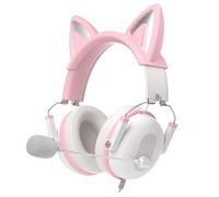 MageGee Pilot Cat Ear - Cuffie da gioco con orecchie di gatto da 3,5 mm, con orecchie di gatto staccabili, microfono integrato, riduzione del rumore e volume regolabile, compatibili con laptop, PC