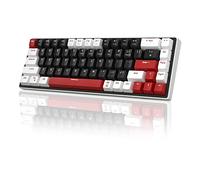 MageGee SKY68 - Tastiera da gioco con 60% meccanica, con 68 tasti, con retroilluminazione a LED blu compatta e retroilluminata, per PC Windows Gamer (interruttore rosso, bianco e nero)