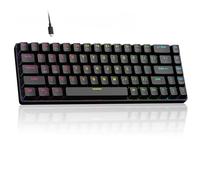 MageGee Tastiera con interruttore magnetico a scatto rapido al 60%, cablata a 68 tasti, sostituibile a caldo, tastiera da gioco retroilluminata RGB personalizzata per Win/PC/MAC, nero