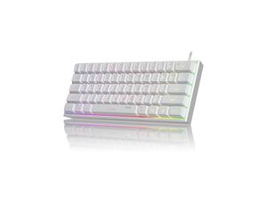 MageGee Tastiera Da Gioco/ufficio TS91 Mini 60%, Tipo Di Tasti Impermeabile, Tastiera Compatta Con Retroilluminazione RGB Cablata Per Computer Windows/Mac/Notebook