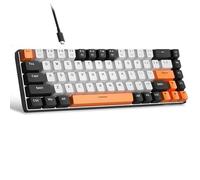 MageGee Tastiera meccanica da gioco portatile al 60%, minimale MK-Box Ice Blue retroilluminata compatta a 68 tasti con cavo, tastiera da ufficio con interruttore rosso, per Windows, laptop, PC, Mac,