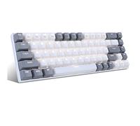 MageGee Tastiera meccanica da gioco portatile al 60%, minimalista MK-Box Ice Blue retroilluminata compatta a 68 tasti con cavo, tastiera da ufficio con interruttore rosso, per Windows, laptop, PC,