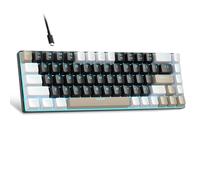 MageGee Tastiera meccanica da gioco portatile al 60%, minimalista MK-Box RGB retroilluminata compatta a 68 tasti con cavo, tastiera da ufficio con interruttore marrone, per Windows, laptop, PC, Mac