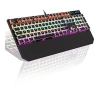MageGee Tastiera meccanica per macchina da scrivere, tastiera da gioco, stile retrò, punk quadrata, con LED, retroilluminata, USB, per gioco e ufficio, per Windows Laptop PC, Mac, interruttori