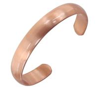 MagEnergy Bracciale in rame per uomo e donna, 100% puro rame naturale, pieno, non rivestito, realizzato a mano, stile tibetano minimalista senza tempo, Taille unique, Metallo, Senza Gemme