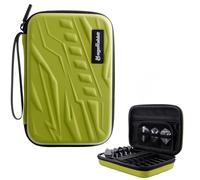 MageRabbit Custodia per 6 freccette complete, custodia a portafoglio, compatta per punte, alberi e alette, organizer portatile per accessori per freccette (verde)