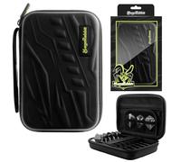 MageRabbit Custodia per 6 freccette complete, custodia a portafoglio, compatta per punte, alberi e alette, organizer portatile per accessori per freccette (nero)