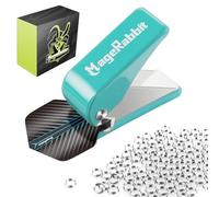 MageRabbit Perforatrice per freccette con 100 anelli in metallo, accessori per freccette in PET, colore blu