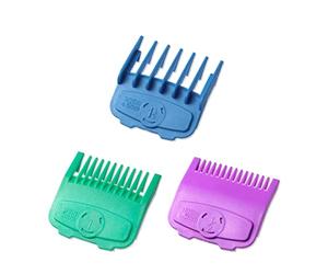 Magetic - Set di protezioni per tagliacapelli compatibili con la maggior parte dei tagliacapelli Wahl, colore codificato, numero di guardia: #1/2, 1 e #1 1/2 (lunghezza: 1/16, 1/8 e 3/16")