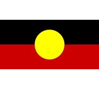magFlags Bandiera Large Australian Aborigines | A 1 2 version of the Australian Aboriginal flag using the official on-screen display colours | bandiera paesaggio | 1.35 m² | 80x160cm