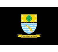 magFlags Bandiera Large City Flag of Cirebon | This vector image includes elements that have been taken or adapted from this file | bandiera paesaggio | 1.35 m² | 90x150cm