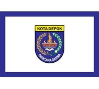 magFlags Bandiera Large City Flag of Depok | This vector image includes elements that have been taken or adapted from this file | bandiera paesaggio | 1.35 m² | 90x150cm